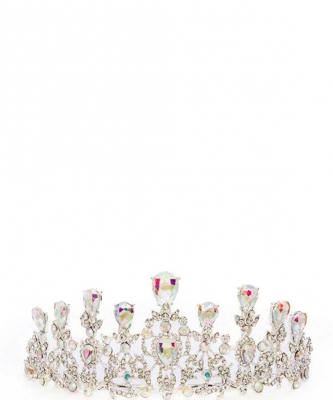 Crystal Bridal Statement Tiara TR330164 Silver